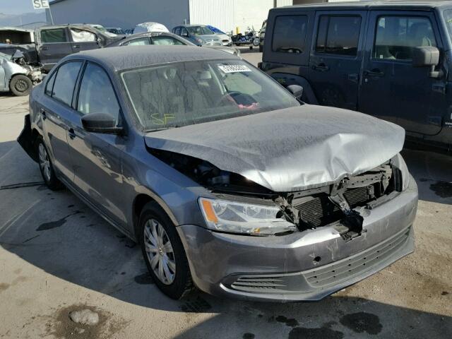 3VW2K7AJ1EM324255 - 2014 VOLKSWAGEN JETTA BASE CHARCOAL photo 1