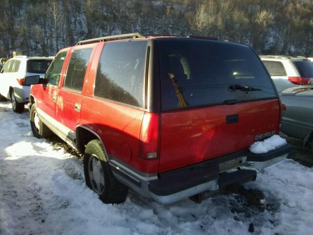 1GNEK13R4WJ375139 - 1998 CHEVROLET TAHOE K150 RED photo 3