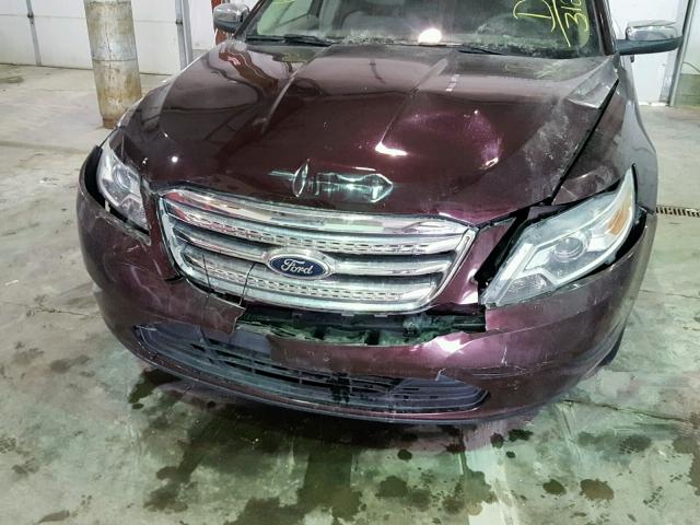 1FAHP2DW3BG143128 - 2011 FORD TAURUS SE MAROON photo 9