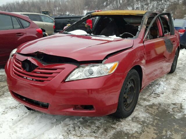 4T1BE46K38U245496 - 2008 TOYOTA CAMRY CE RED photo 2