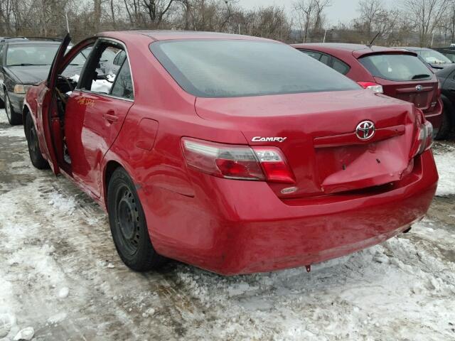 4T1BE46K38U245496 - 2008 TOYOTA CAMRY CE RED photo 3