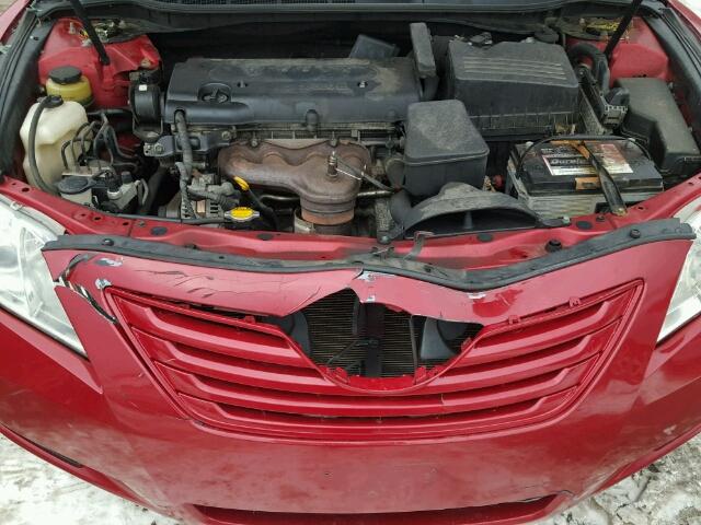 4T1BE46K38U245496 - 2008 TOYOTA CAMRY CE RED photo 7