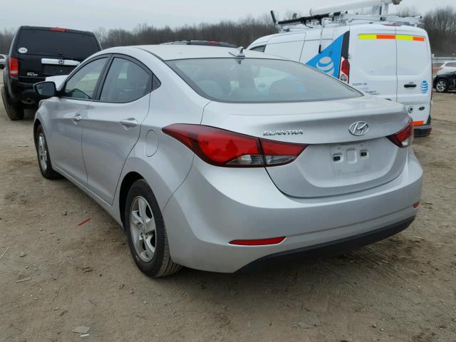 5NPDH4AE1FH649393 - 2015 HYUNDAI ELANTRA SE SILVER photo 3