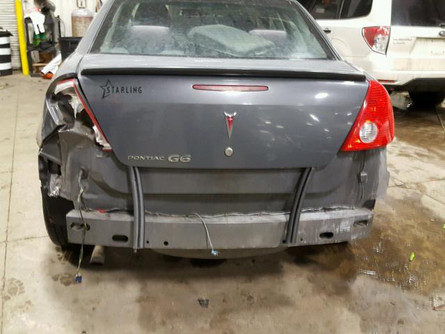 1G2ZG57B784158190 - 2008 PONTIAC G6 BASE GRAY photo 9