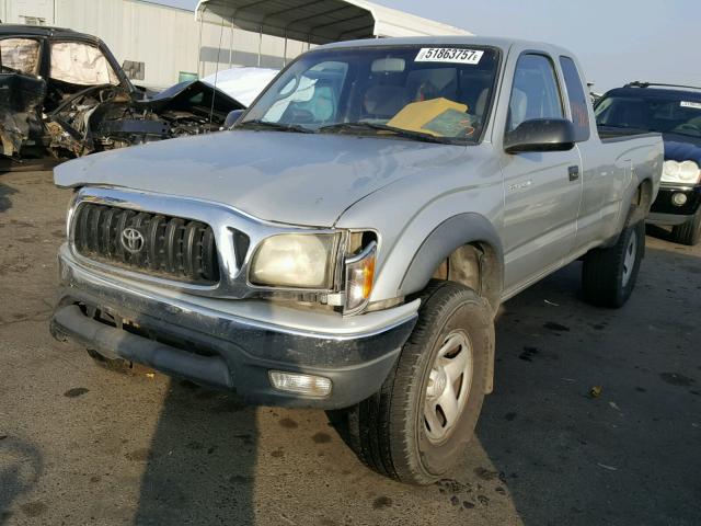 5TESM92N32Z052252 - 2002 TOYOTA TACOMA XTR SILVER photo 2