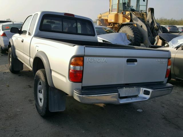 5TESM92N32Z052252 - 2002 TOYOTA TACOMA XTR SILVER photo 3