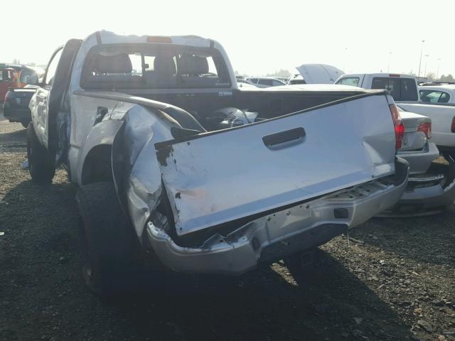 3TMMU52N48M005903 - 2008 TOYOTA TACOMA DOU SILVER photo 3