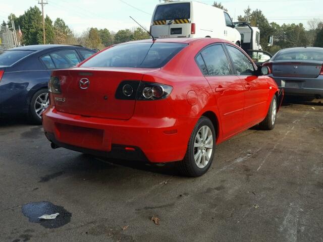 JM1BK32FX81879955 - 2008 MAZDA 3 I RED photo 4