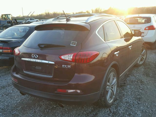 JN1AJ0HP6BM801467 - 2011 INFINITI EX35 BASE MAROON photo 4