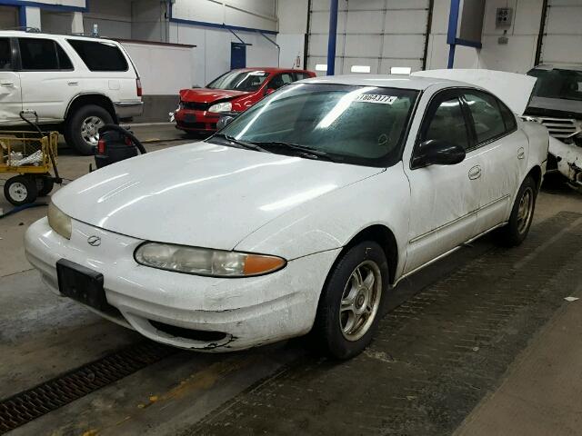 1G3NK52T6XC413862 - 1999 OLDSMOBILE ALERO GX WHITE photo 2