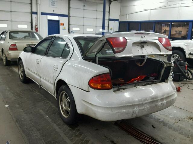 1G3NK52T6XC413862 - 1999 OLDSMOBILE ALERO GX WHITE photo 3