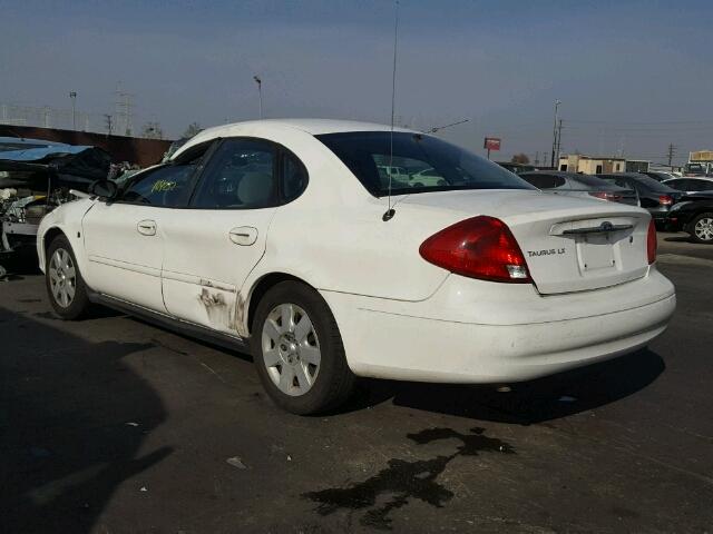 1FAFP52202G159926 - 2002 FORD TAURUS LX WHITE photo 3