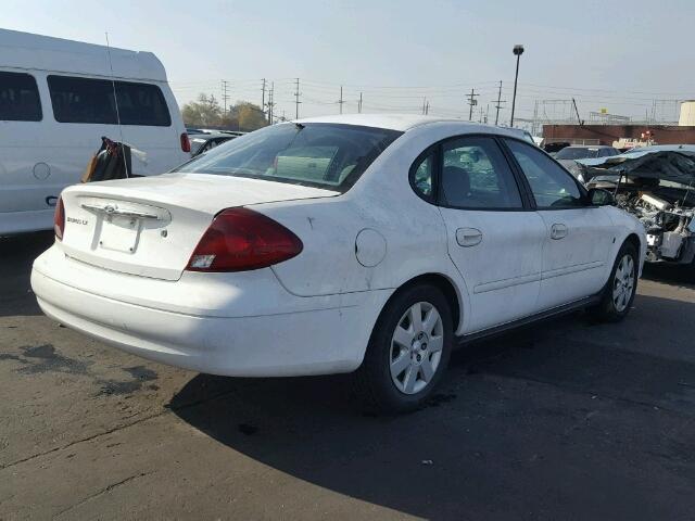 1FAFP52202G159926 - 2002 FORD TAURUS LX WHITE photo 4