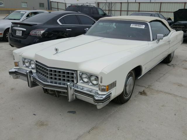 6L67S3Q431787 - 1973 CADILLAC ELDORADO WHITE photo 2