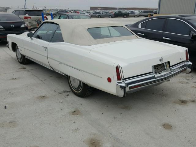 6L67S3Q431787 - 1973 CADILLAC ELDORADO WHITE photo 3