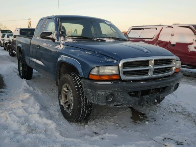 1D7HG12K64S597707 - 2004 DODGE DAKOTA SXT BLUE photo 1