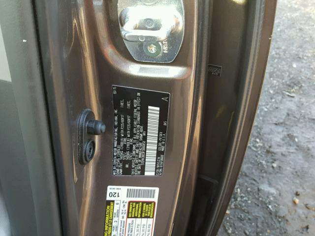 5TDYK3DC9FS666850 - 2015 TOYOTA SIENNA XLE GRAY photo 10