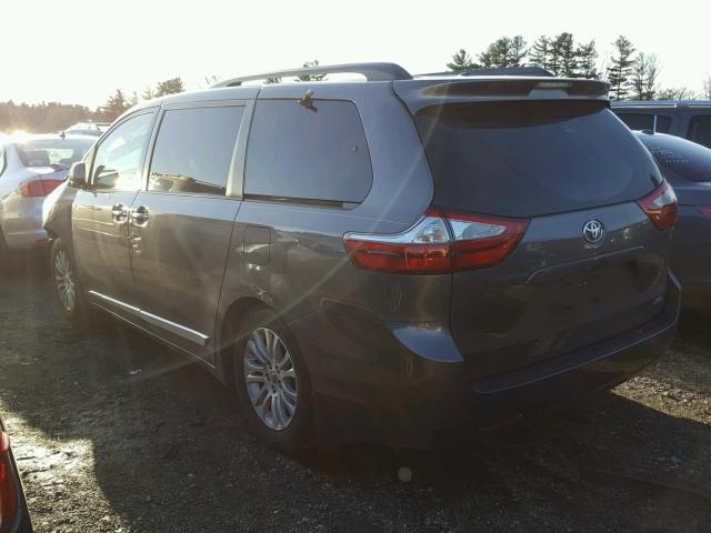 5TDYK3DC9FS666850 - 2015 TOYOTA SIENNA XLE GRAY photo 3