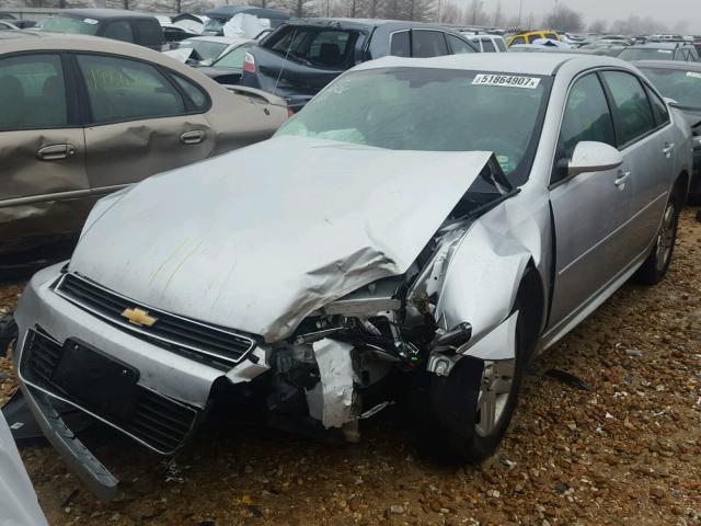 2G1WB5EK6A1247369 - 2010 CHEVROLET IMPALA LT SILVER photo 2