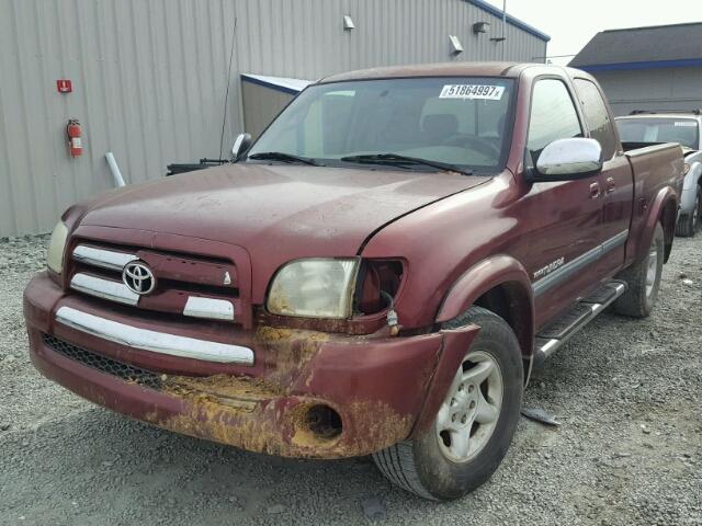 5TBRT34183S371064 - 2003 TOYOTA TUNDRA ACC BURGUNDY photo 2