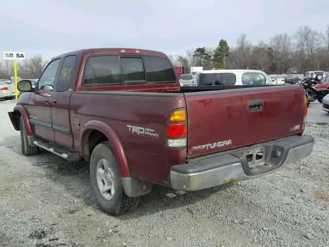 5TBRT34183S371064 - 2003 TOYOTA TUNDRA ACC BURGUNDY photo 3