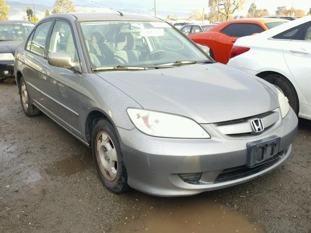 JHMES96685S016134 - 2005 HONDA CIVIC HYBR GRAY photo 1