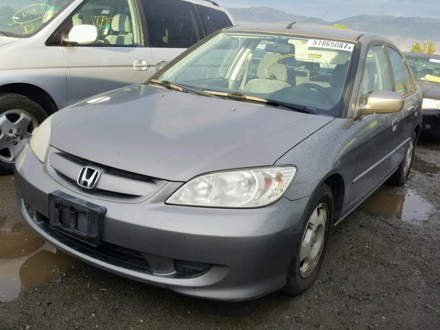 JHMES96685S016134 - 2005 HONDA CIVIC HYBR GRAY photo 2