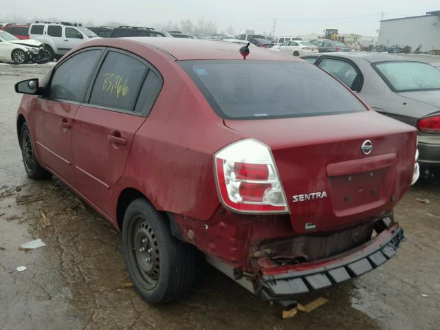 3N1AB61E48L692826 - 2008 NISSAN SENTRA 2.0 BURGUNDY photo 3