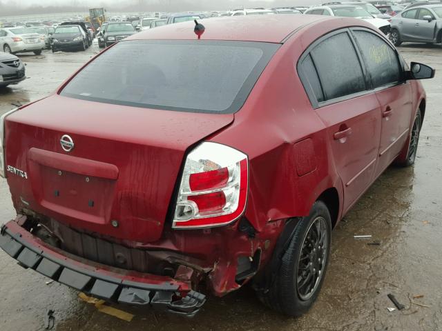 3N1AB61E48L692826 - 2008 NISSAN SENTRA 2.0 BURGUNDY photo 4