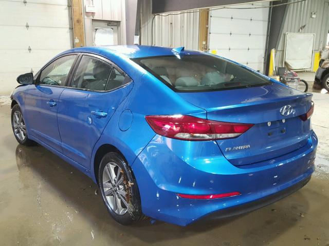 5NPD84LF8JH230696 - 2018 HYUNDAI ELANTRA SE BLUE photo 3