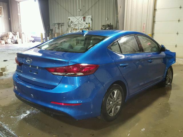 5NPD84LF8JH230696 - 2018 HYUNDAI ELANTRA SE BLUE photo 4