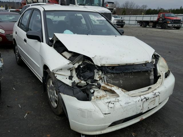 1HGES16541L053150 - 2001 HONDA CIVIC LX WHITE photo 1