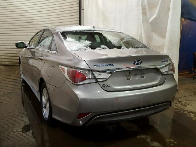 KMHEC4A44DA069713 - 2013 HYUNDAI SONATA HYB SILVER photo 3