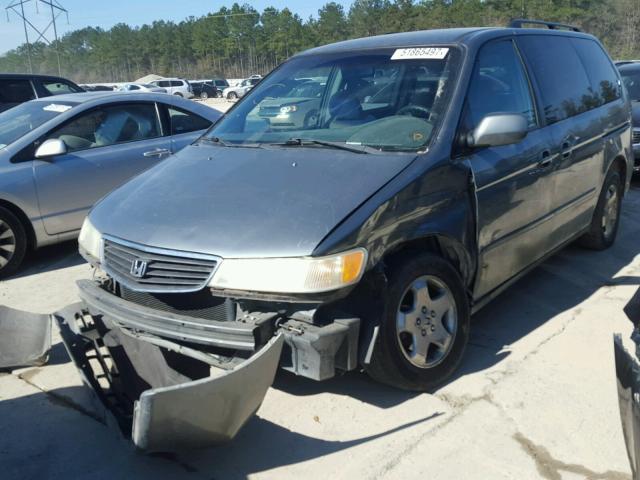 2HKRL18641H624515 - 2001 HONDA ODYSSEY EX GRAY photo 2