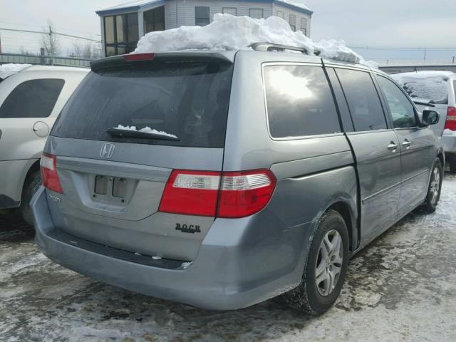 5FNRL38466B049785 - 2006 HONDA ODYSSEY EX GRAY photo 4