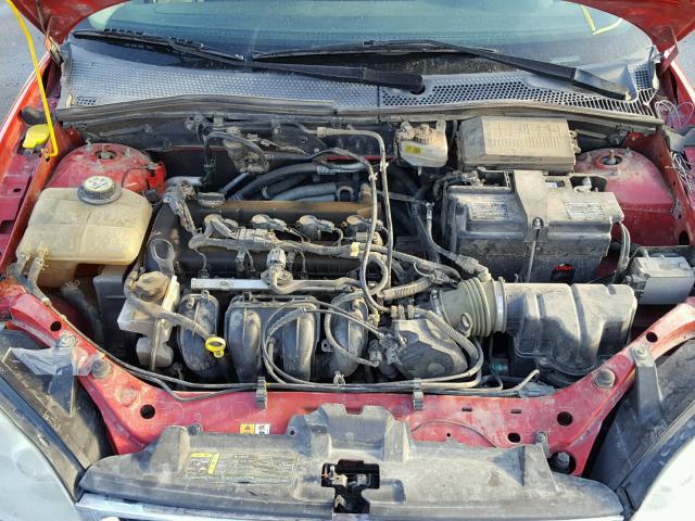 1FAFP34N57W299785 - 2007 FORD FOCUS ZX4 RED photo 7