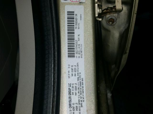 1B3CC1FB7AN218137 - 2010 DODGE AVENGER EX GOLD photo 10