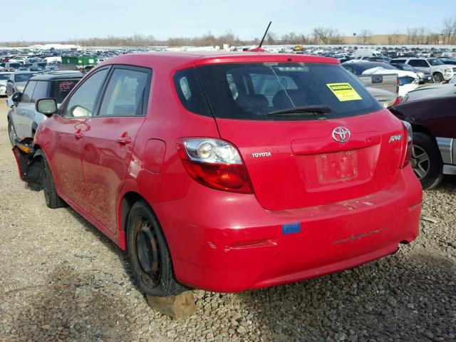 2T1KU40E29C036727 - 2009 TOYOTA COROLLA MA RED photo 3