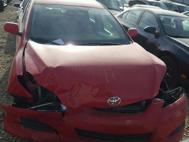 2T1KU40E29C036727 - 2009 TOYOTA COROLLA MA RED photo 7