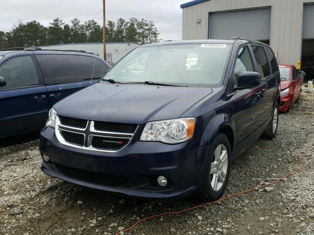 2C4RDGDGXCR243062 - 2012 DODGE GRAND CARA BLUE photo 2