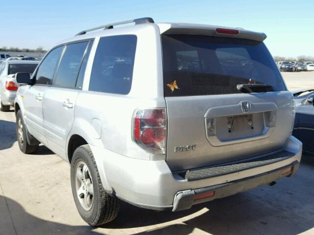 5FNYF28596B005351 - 2006 HONDA PILOT EX SILVER photo 3