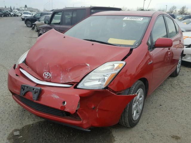 JTDKB20U277565885 - 2007 TOYOTA PRIUS RED photo 2