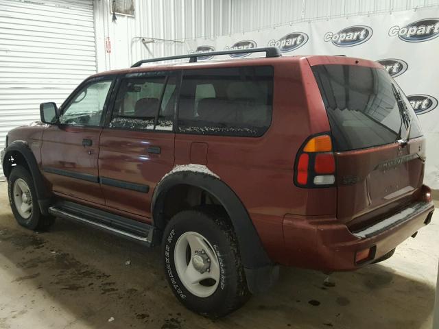 JA4LS21H21P031888 - 2001 MITSUBISHI MONTERO SP BURGUNDY photo 3