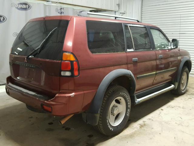 JA4LS21H21P031888 - 2001 MITSUBISHI MONTERO SP BURGUNDY photo 4