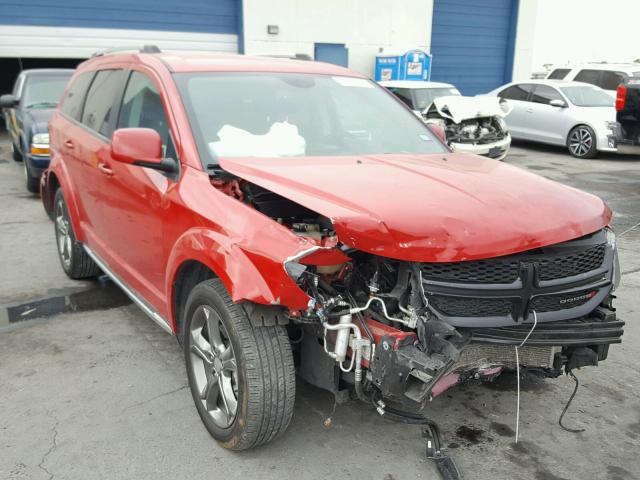 3C4PDCGG4HT530476 - 2017 DODGE JOURNEY CR RED photo 1