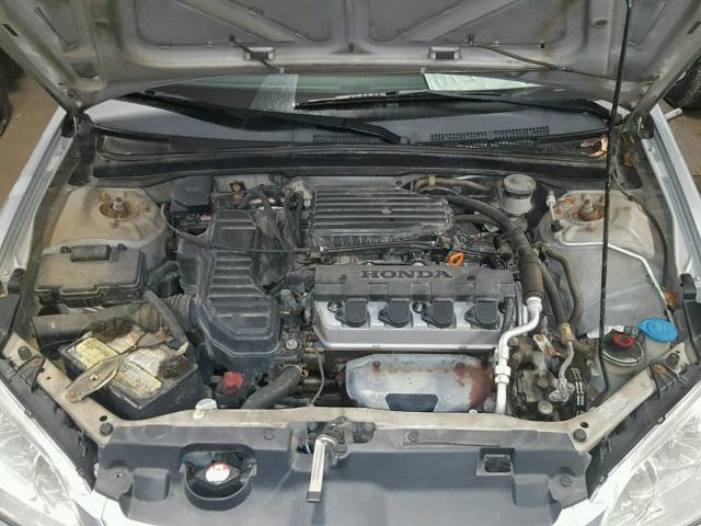 2HGES16545H626728 - 2005 HONDA CIVIC LX SILVER photo 7