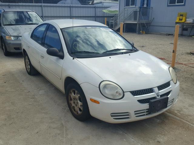 1B3ES56C34D536620 - 2004 DODGE NEON SXT WHITE photo 1