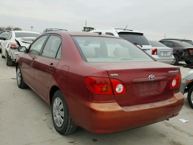 1NXBR32E93Z027053 - 2003 TOYOTA COROLLA CE RED photo 3