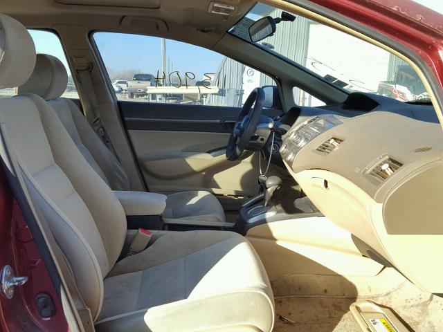 1HGFA16857L083591 - 2007 HONDA CIVIC EX მუქწითელი ფოტო 5