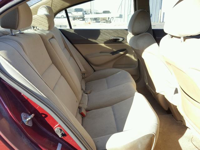 1HGFA16857L083591 - 2007 HONDA CIVIC EX მუქწითელი ფოტო 6